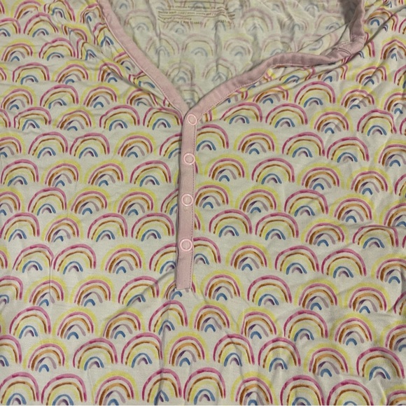 Little Sleepies Women’s 3XL Long Sleeve Pajama Top Pastel Rainbows Bamboo PJs - Picture 3 of 7